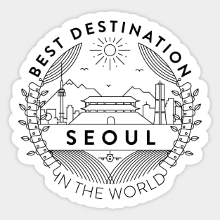 Seoul Minimal Badge Design Sticker